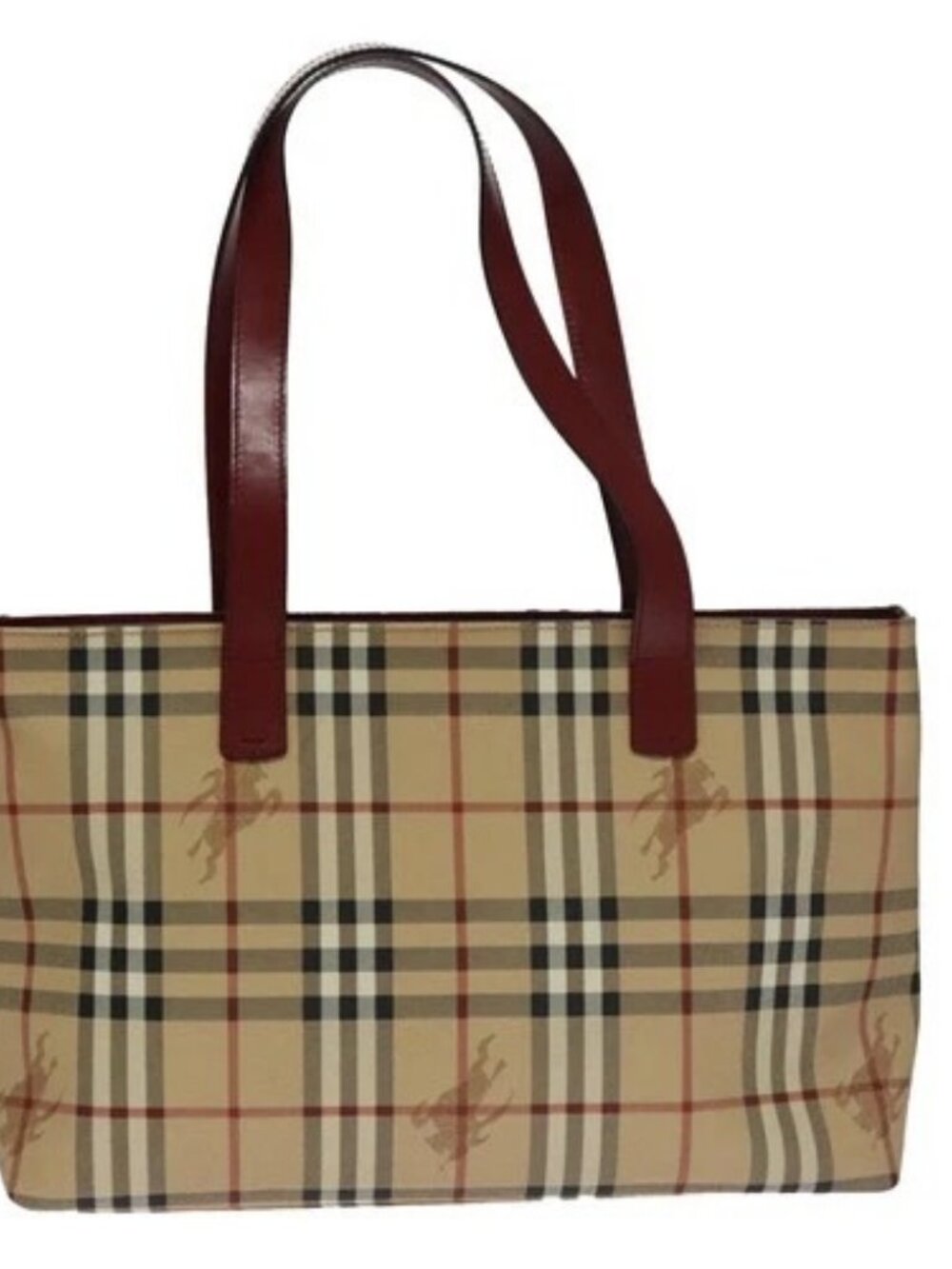 BURBERRY Nova Check Tote Bag PVC Beige Auth - Picture 2 of 15